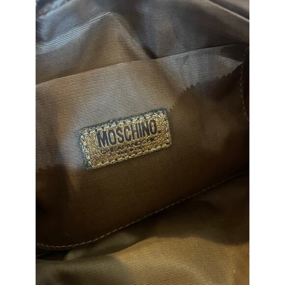 RARE Vintage Y2K MOSCHINO Cheap & Chic Suede Baguette Mini Bag Purse MAUVE - Picture 7 of 9